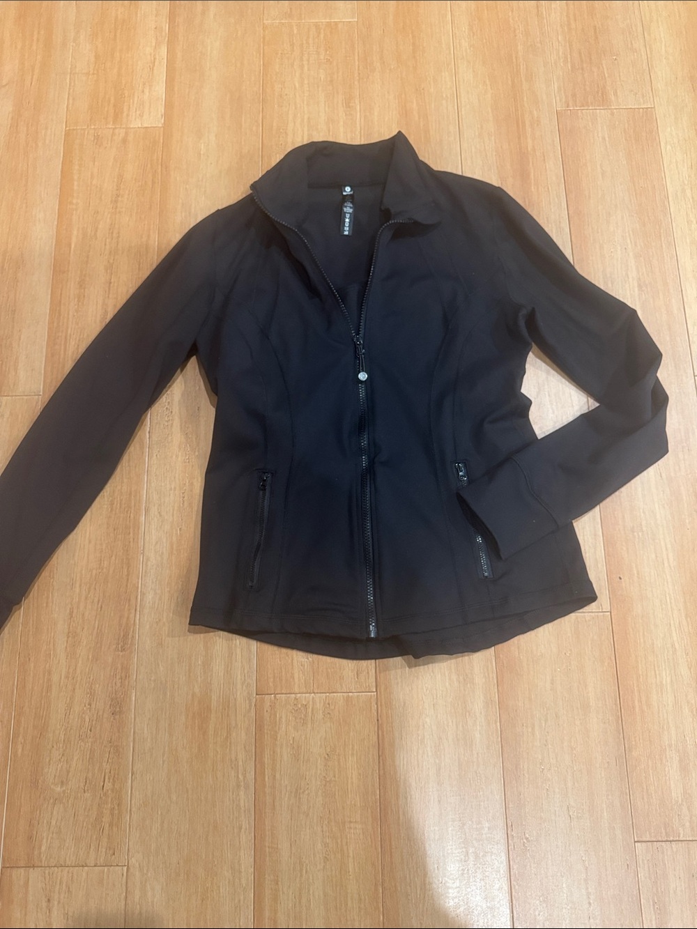 90 Degree By Reflex Black Zip-Up Utility Jacket